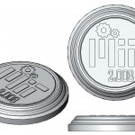 CAD model of the paperweight design